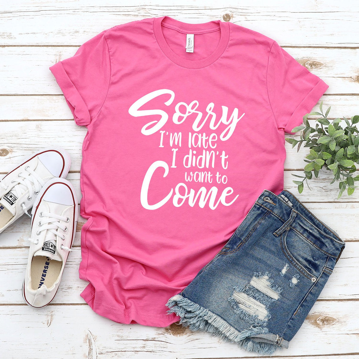 Sorry I&#39;m Late I didn&#39;t Want to Come - Short Sleeve Tee Shirt