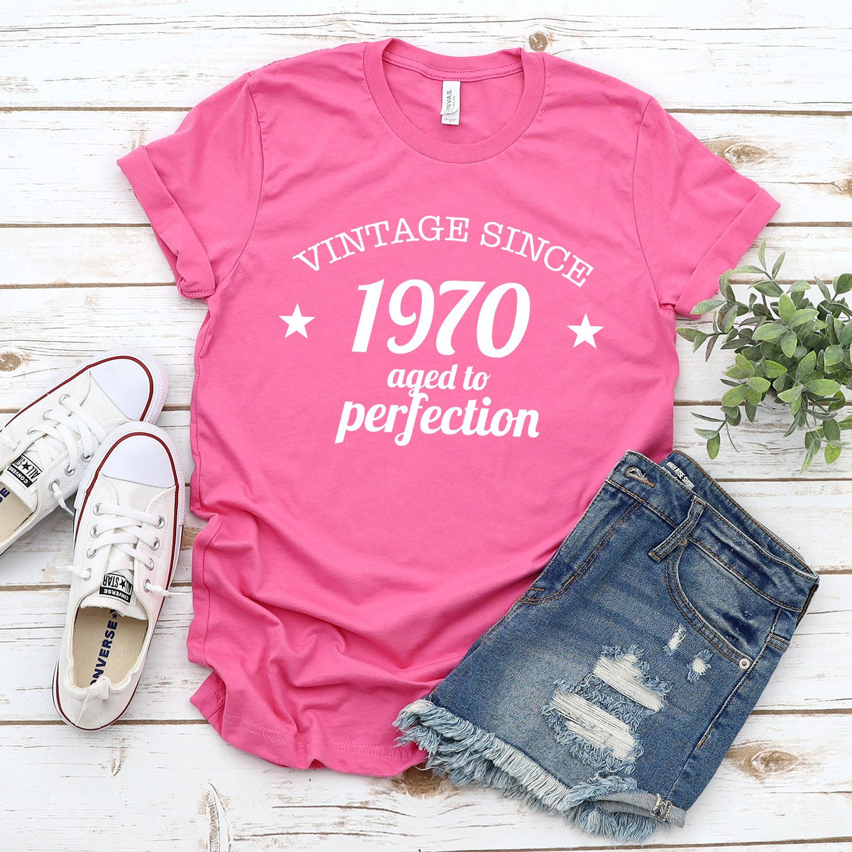 Vintage Since 1970 Aged to Perfection - Short Sleeve Tee Shirt