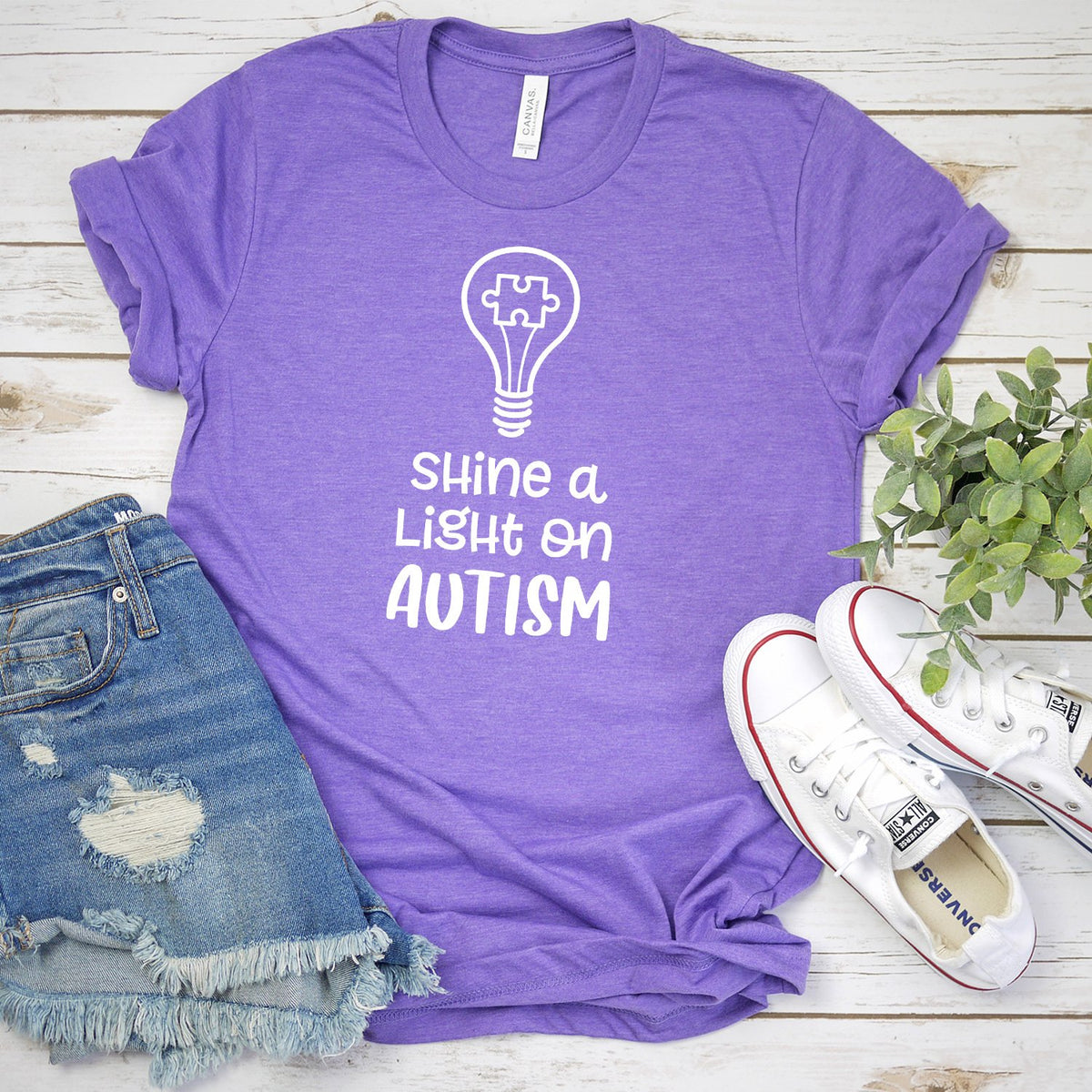 Shine A Light on Autism - Short Sleeve Tee Shirt