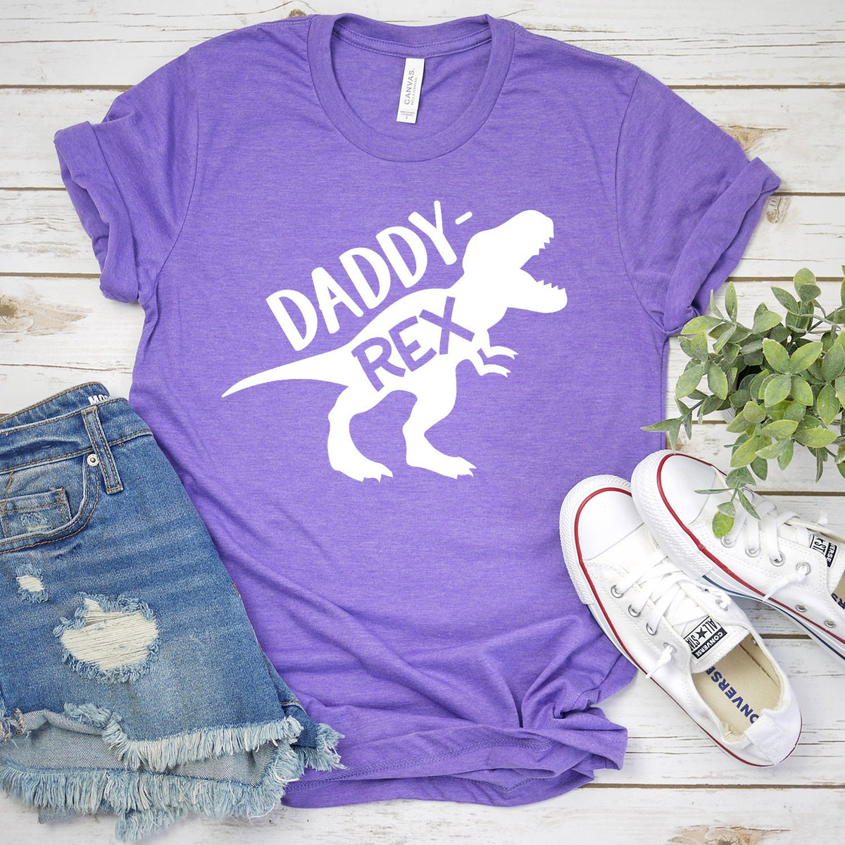 Daddy Rex Dinosaur - Short Sleeve Tee Shirt