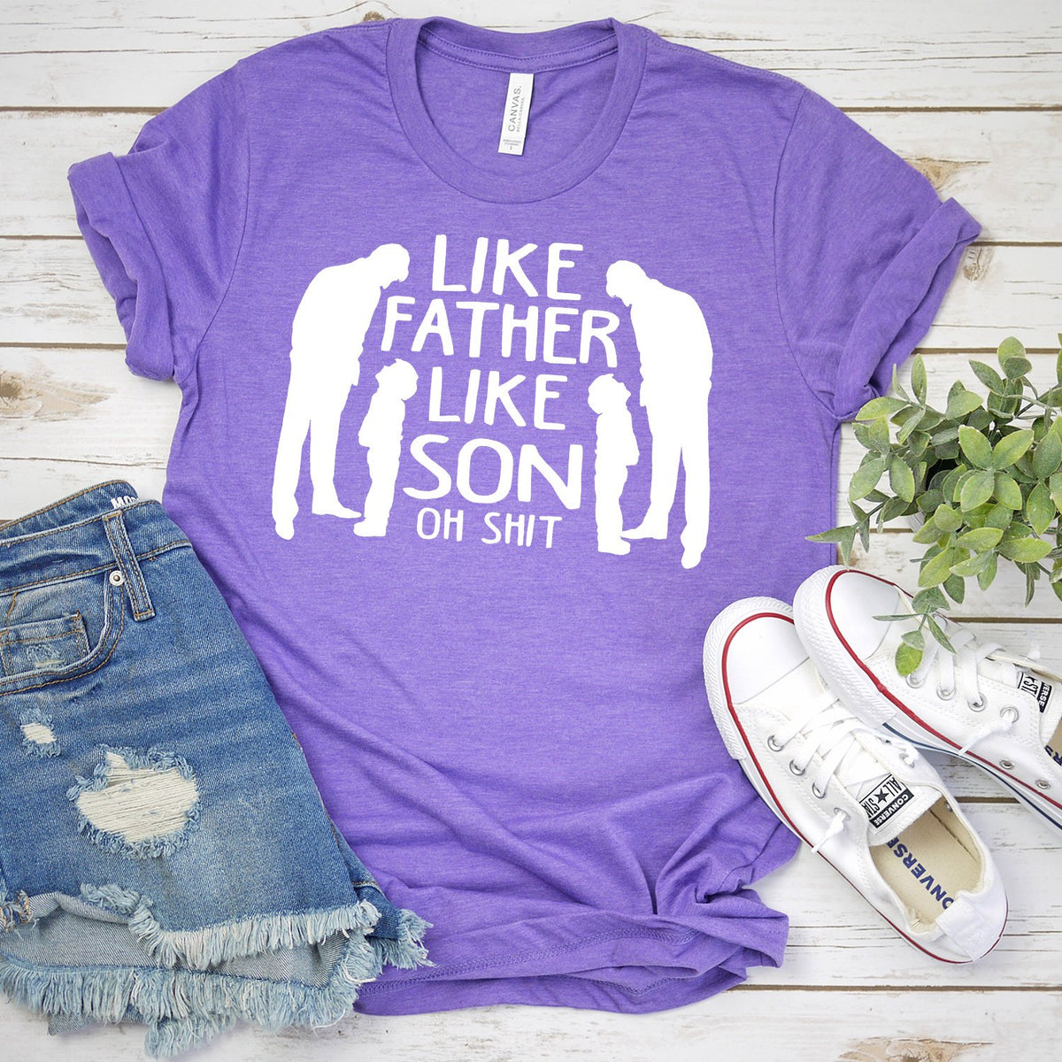 Like Father Like Son Oh Shit - Short Sleeve Tee Shirt