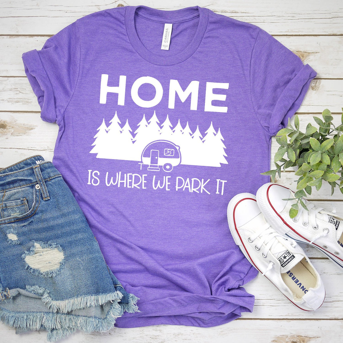 Home Is Where We Park It - Short Sleeve Tee Shirt