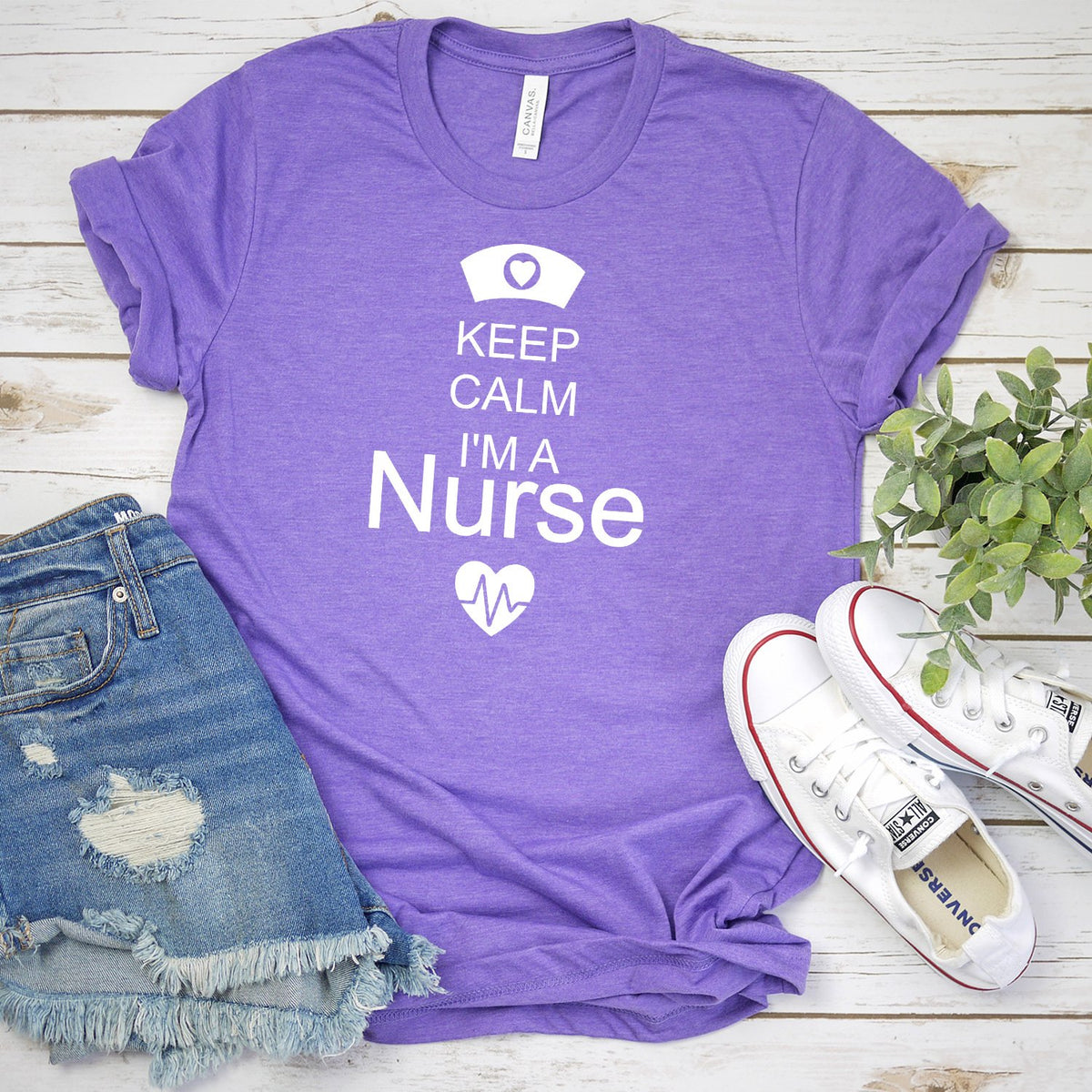 Keep Calm I&#39;m A Nurse - Short Sleeve Tee Shirt