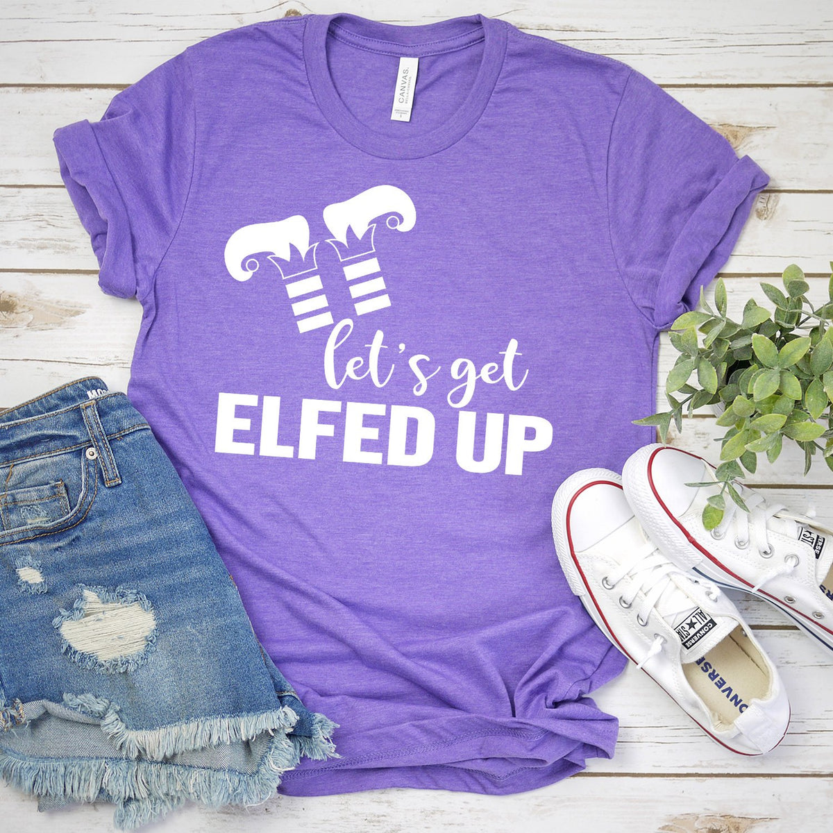 Let&#39;s Get Elfed Up - Short Sleeve Tee Shirt