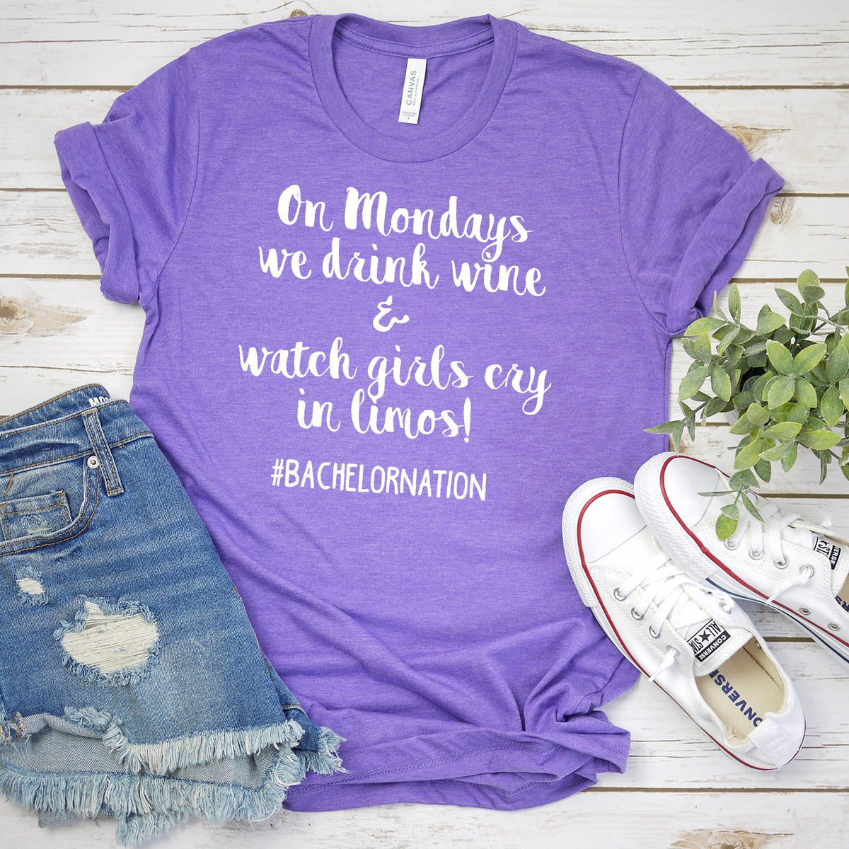 On Mondays We Drink Wine &amp; Watch Girls Cry in Limos - Short Sleeve Tee Shirt