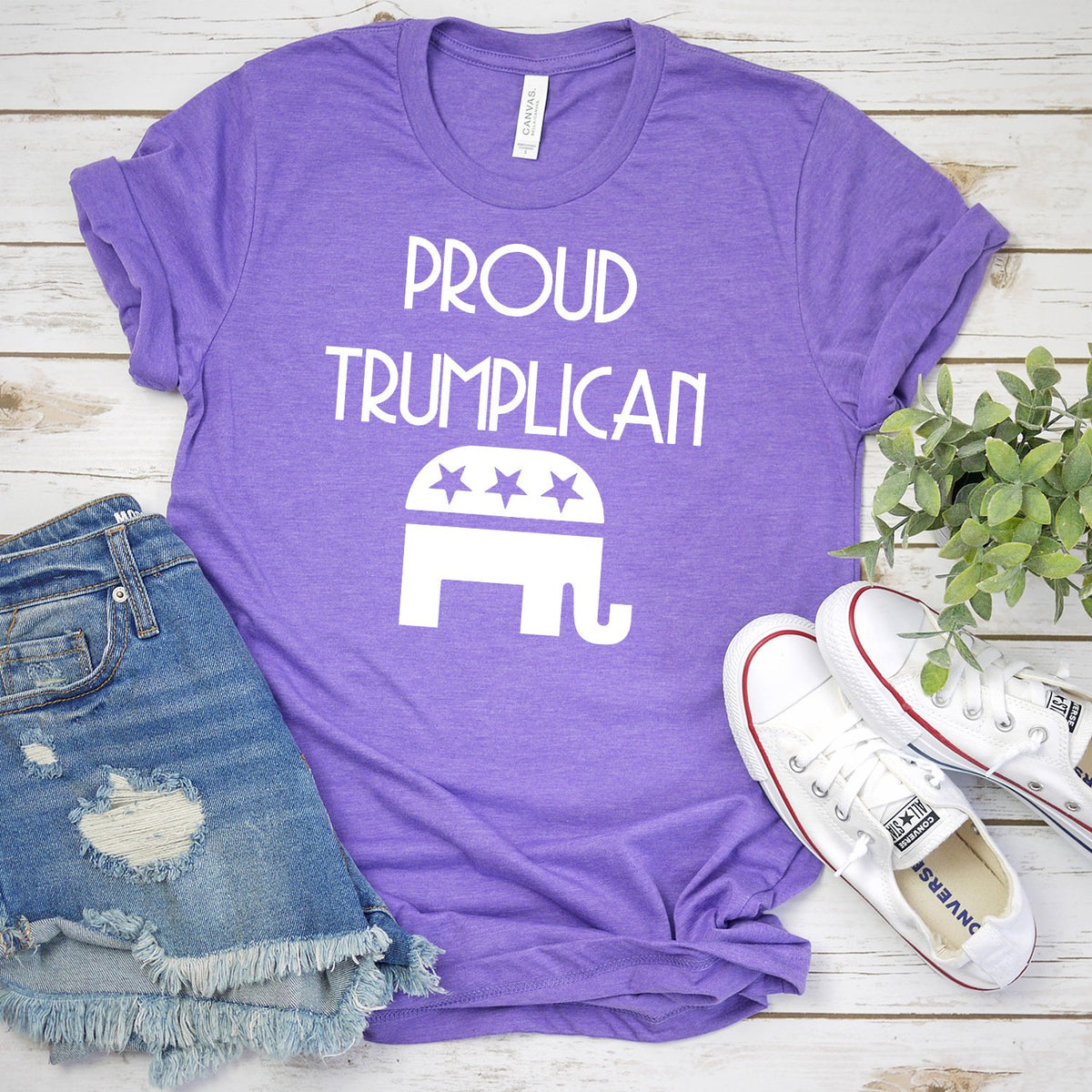 Proud Trumplican Elephant - Short Sleeve Tee Shirt