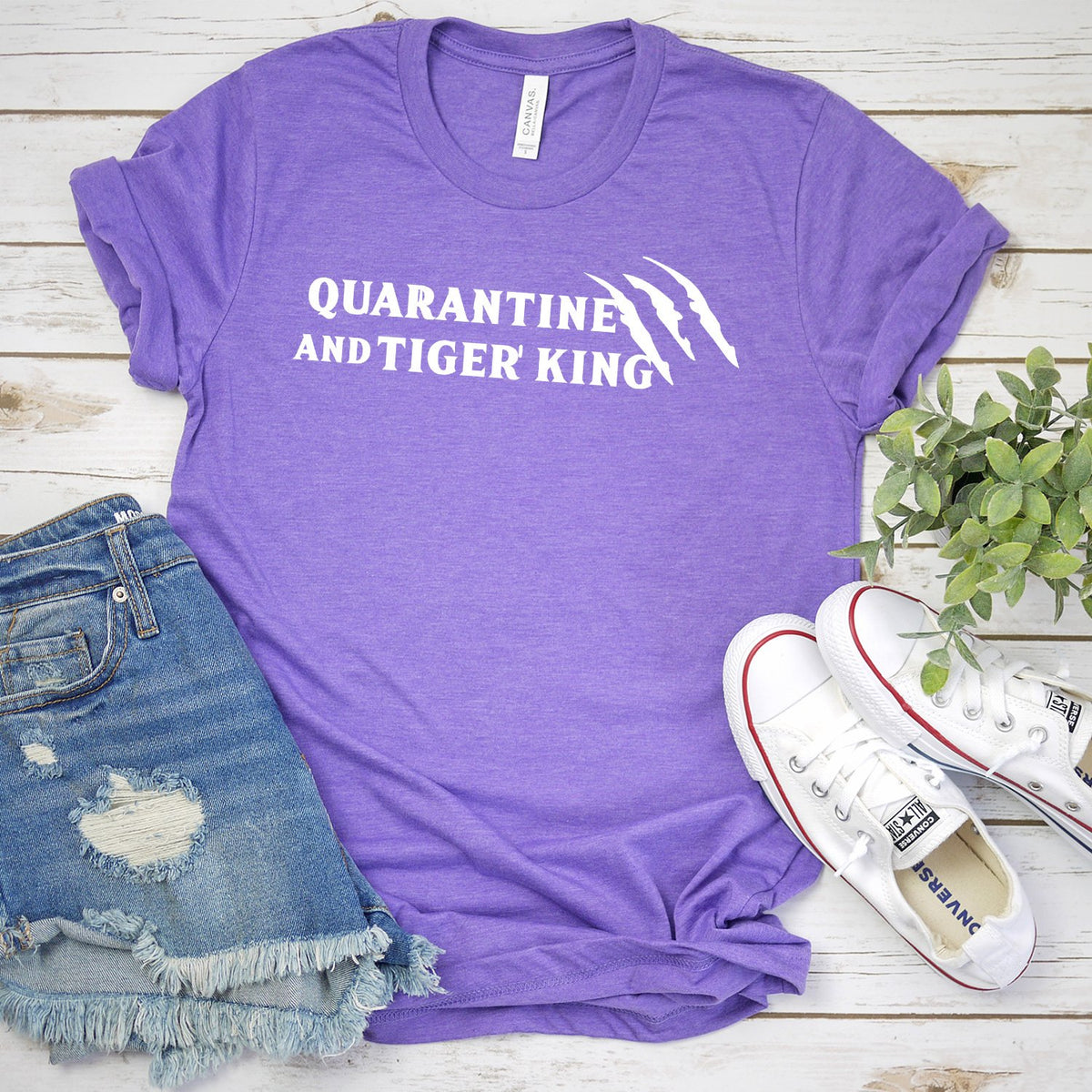Quarantine and Tiger King - Short Sleeve Tee Shirt