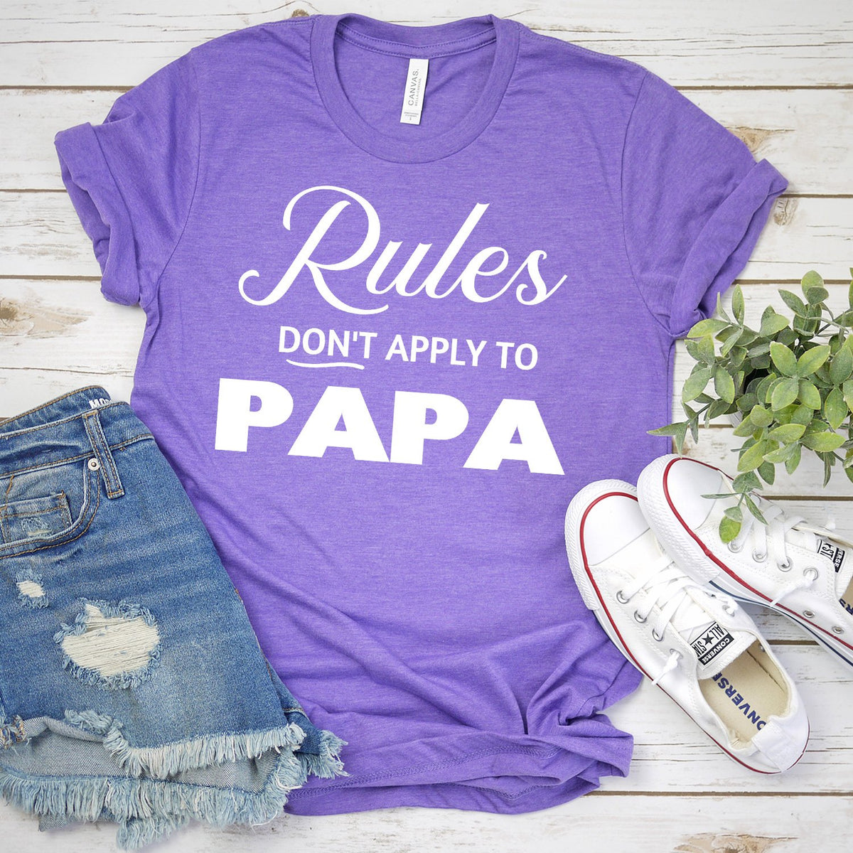 Rules Don&#39;t Apply To Papa - Short Sleeve Tee Shirt