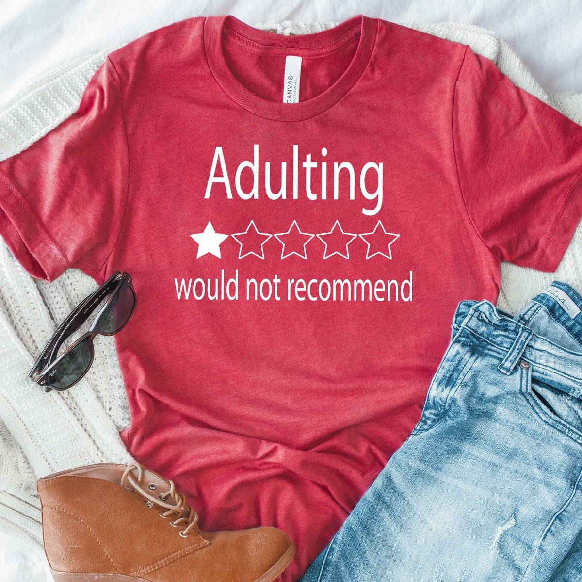 Adulting Would Not Recommend - Short Sleeve Tee Shirt