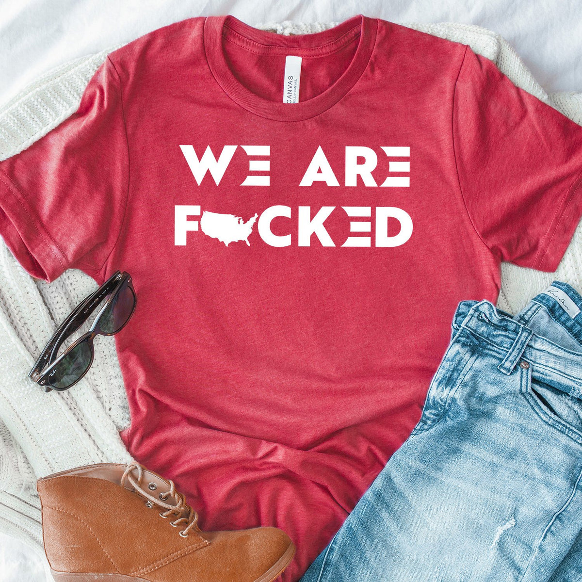 America We Are Fucked - Short Sleeve Tee Shirt
