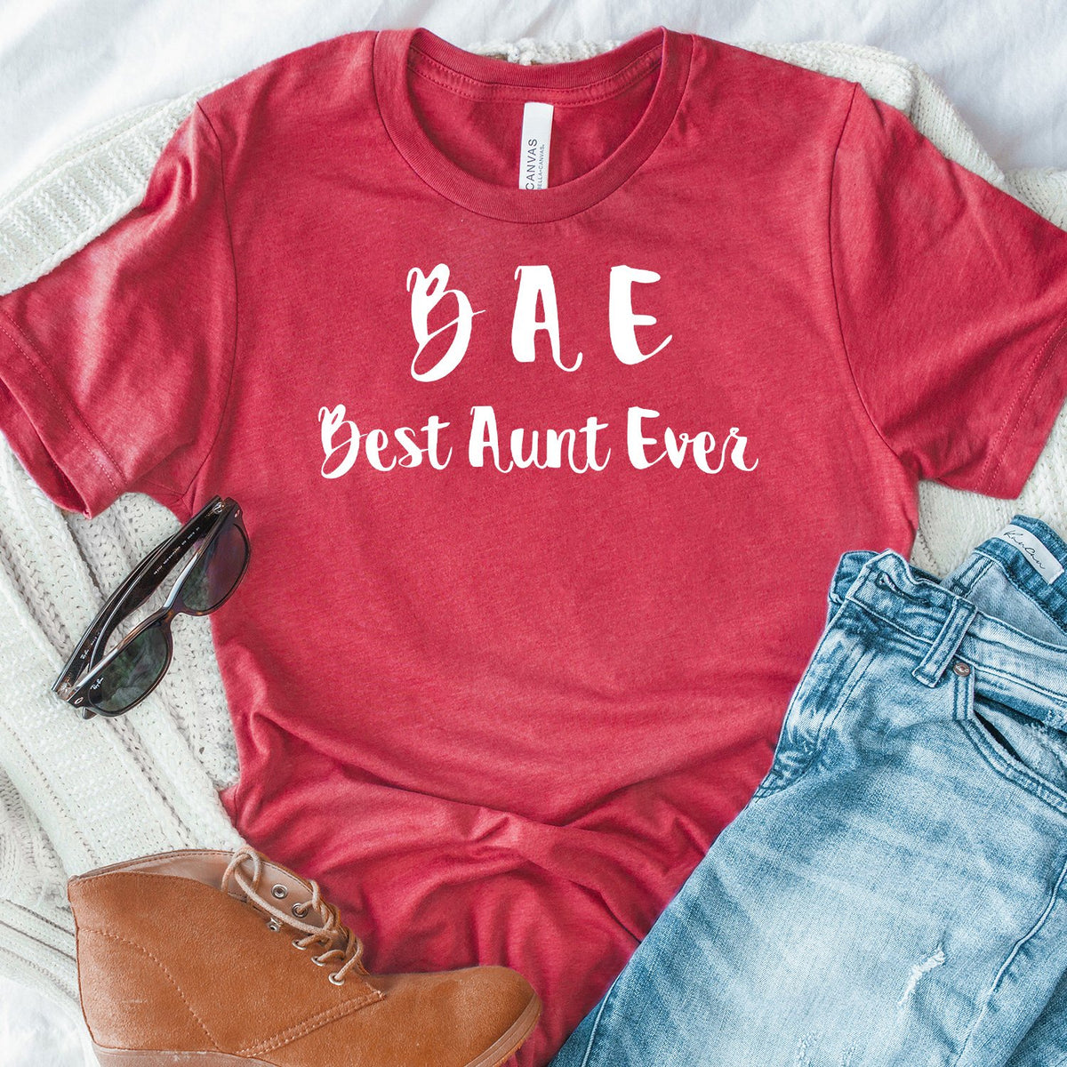 BAE Best Aunt Ever - Short Sleeve Tee Shirt