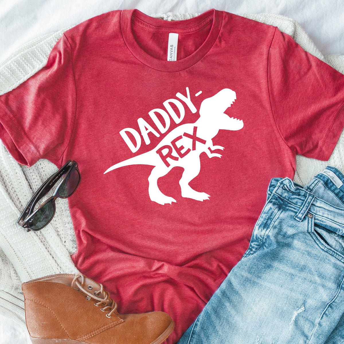 Daddy Rex Dinosaur - Short Sleeve Tee Shirt