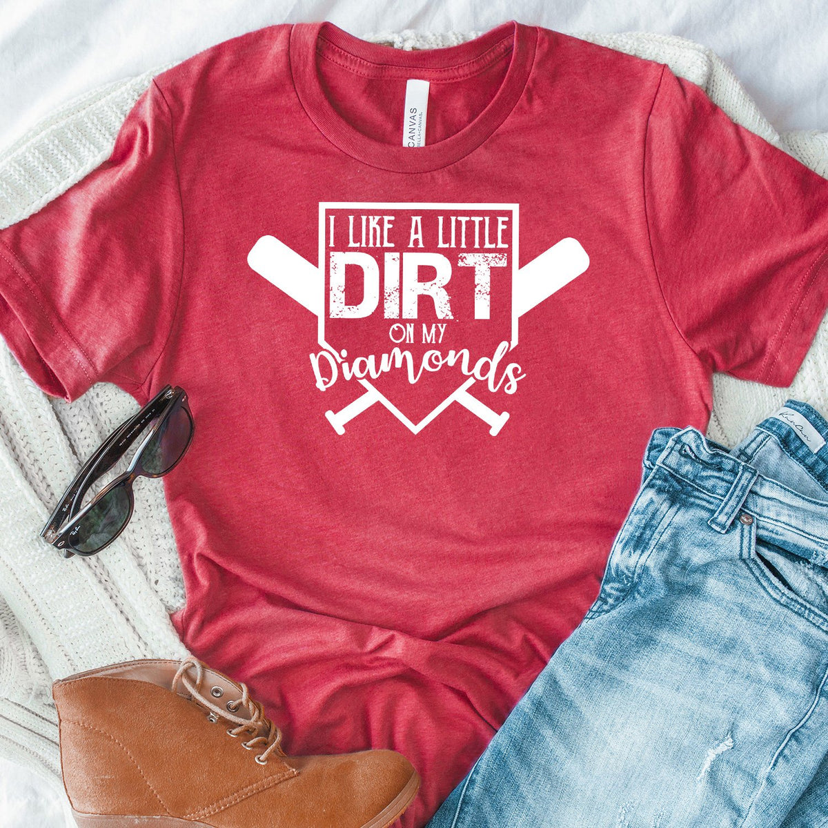 I Like A Little Dirt On My Diamonds - Short Sleeve Tee Shirt