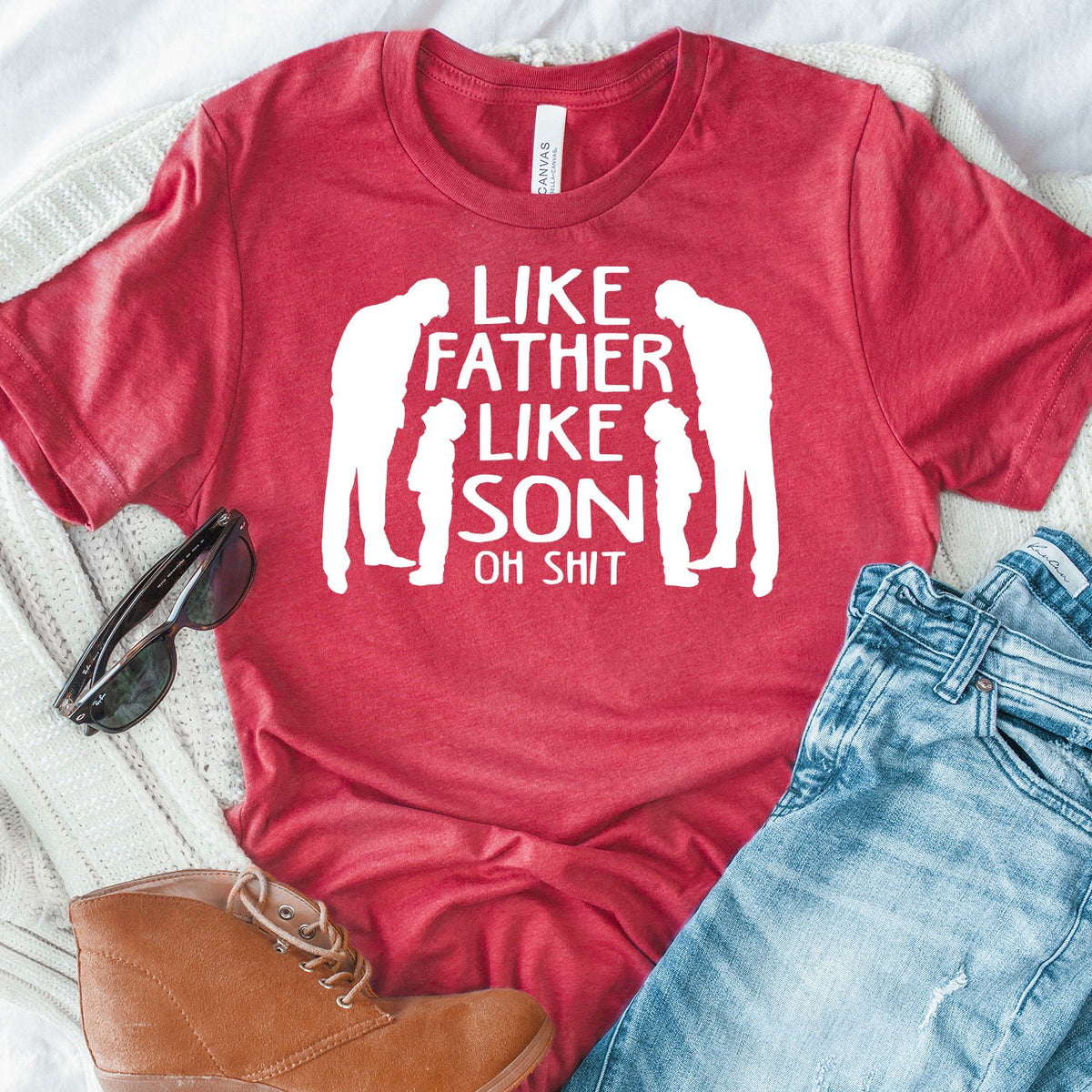 Like Father Like Son Oh Shit - Short Sleeve Tee Shirt