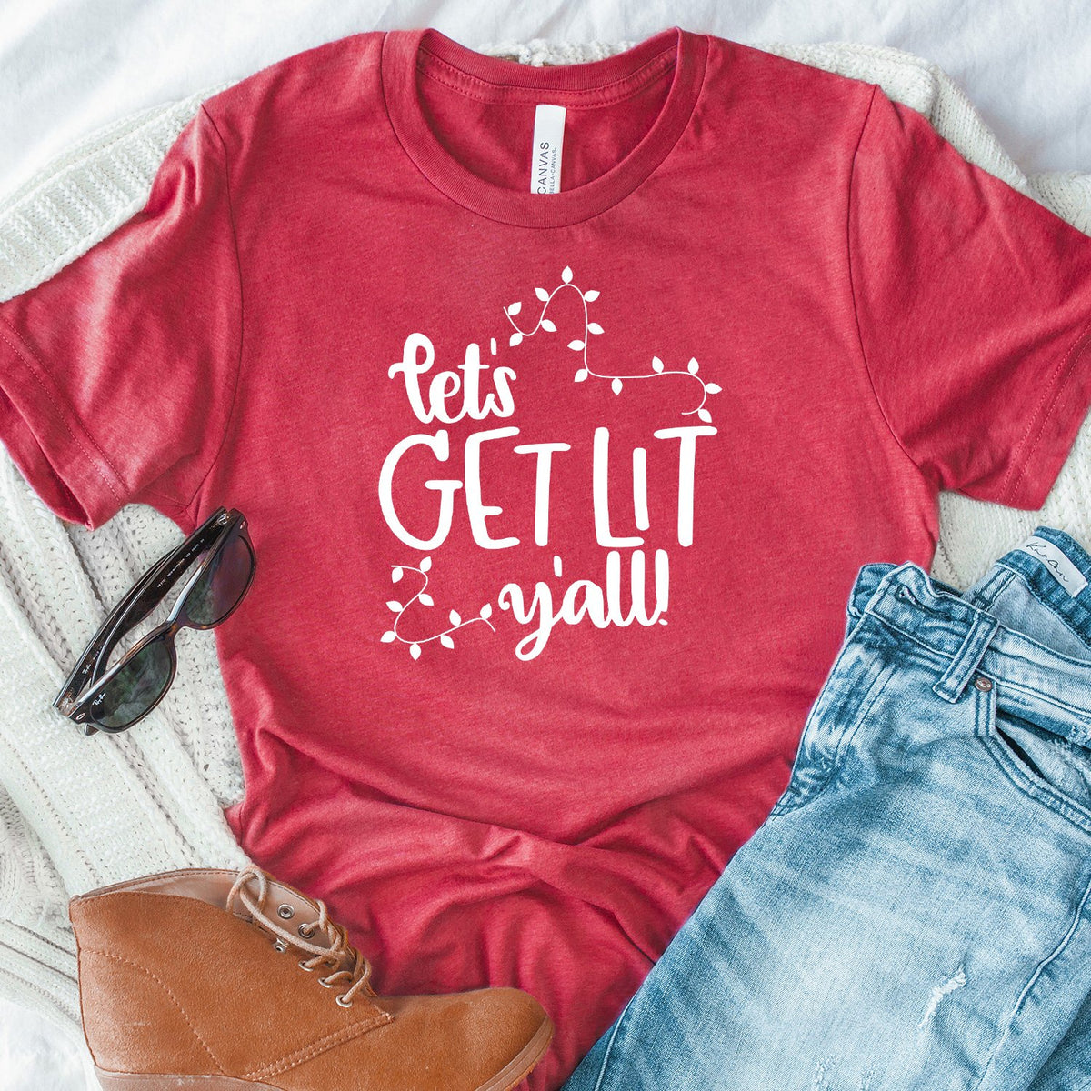 Let's Get Lit Y'all - Short Sleeve Tee Shirt
