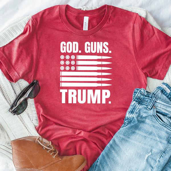 God Guns and Trump - Short Sleeve Tee Shirt