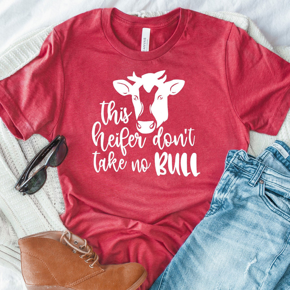 This Heifer Don&#39;t Take No Bull - Short Sleeve Tee Shirt