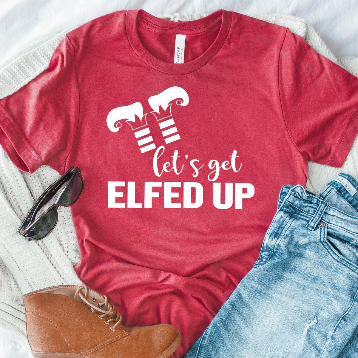 Let&#39;s Get Elfed Up - Short Sleeve Tee Shirt