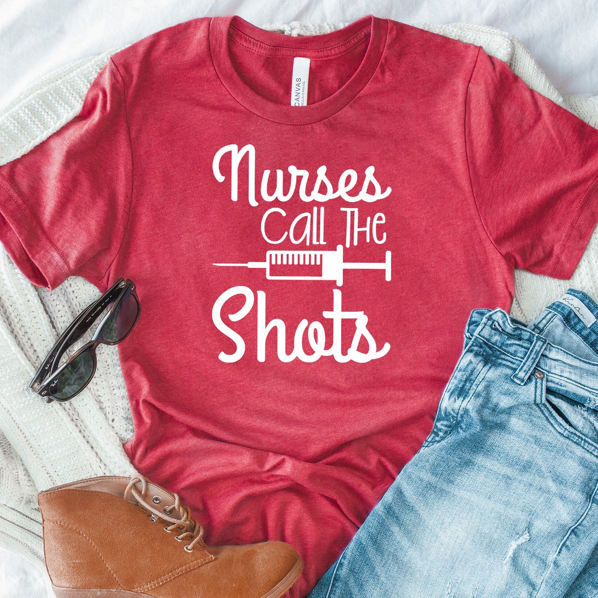 Nurses Call the Shots - Short Sleeve Tee Shirt