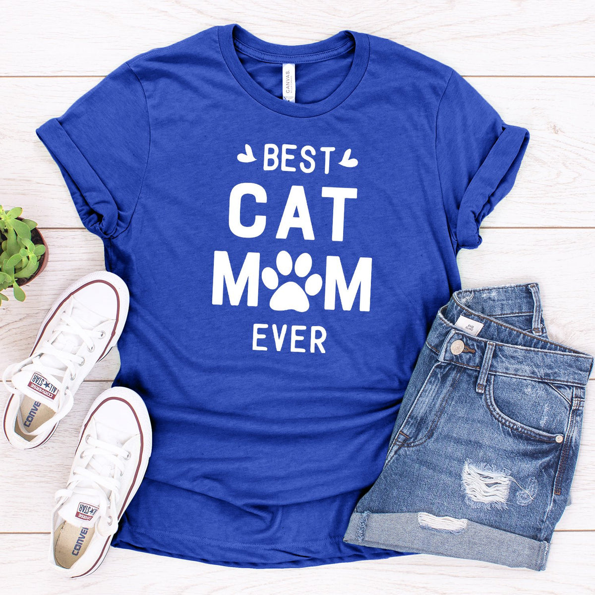 Best Cat Mom Ever - Short Sleeve Tee Shirt