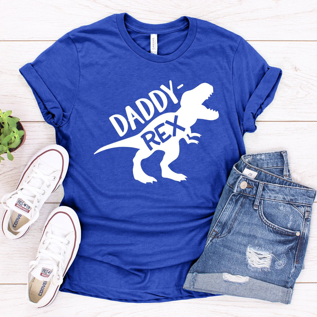 Daddy Rex Dinosaur - Short Sleeve Tee Shirt