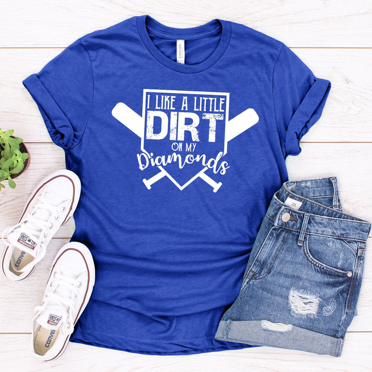 I Like A Little Dirt On My Diamonds - Short Sleeve Tee Shirt