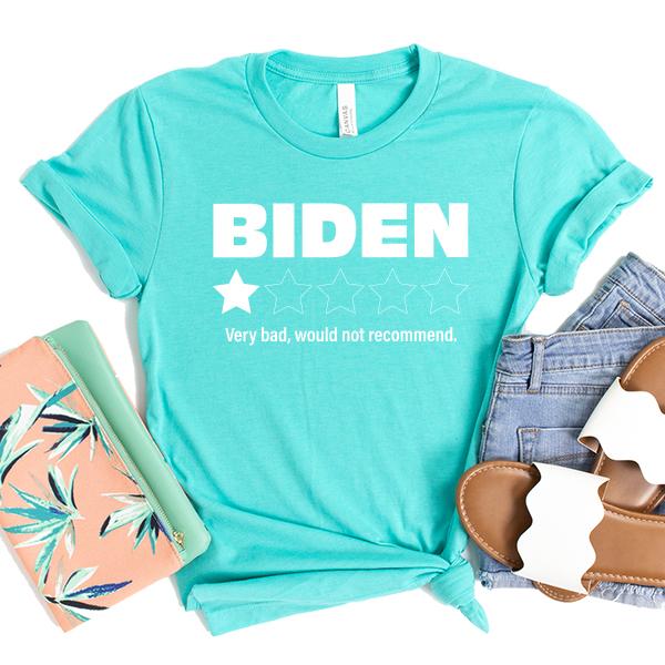 Joe Biden One Star Review Very Bad Would Not Recommend - Short Sleeve Tee Shirt