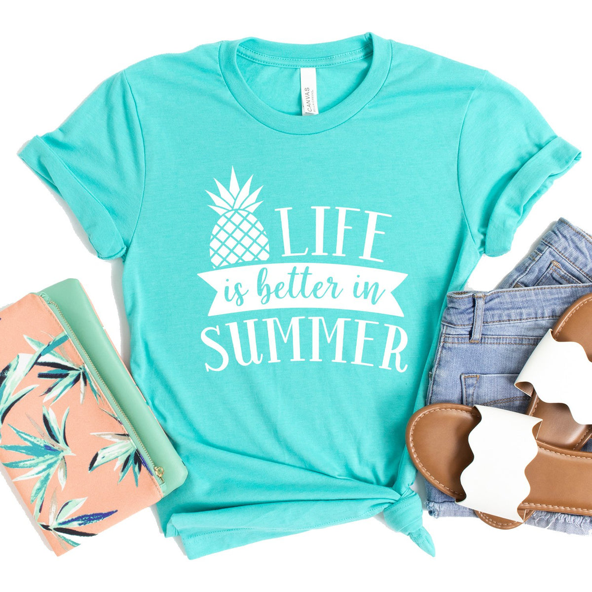 Life is Better in Summer - Short Sleeve Tee Shirt