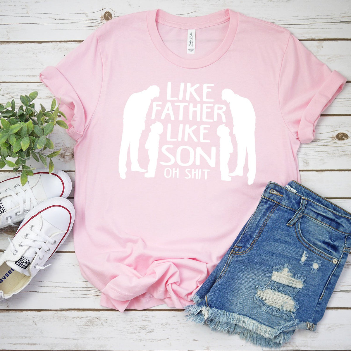 Like Father Like Son Oh Shit - Short Sleeve Tee Shirt