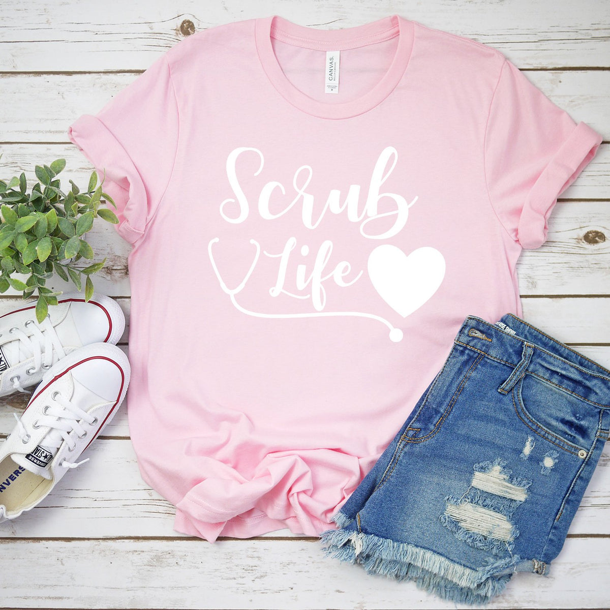 Scrub outlet life shirt