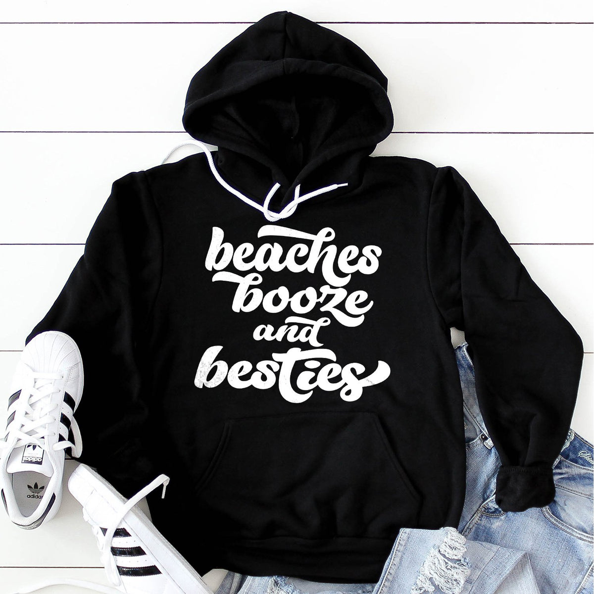 Beaches Booze and Besties - Hoodie Sweatshirt