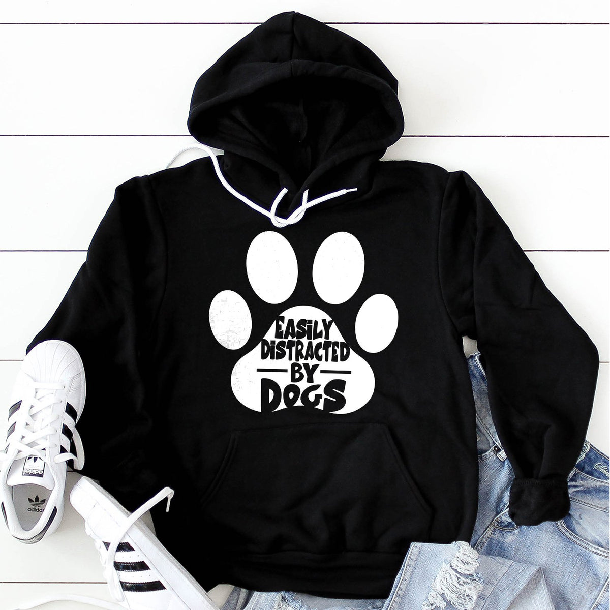 Easily Distracted By Dogs - Hoodie Sweatshirt