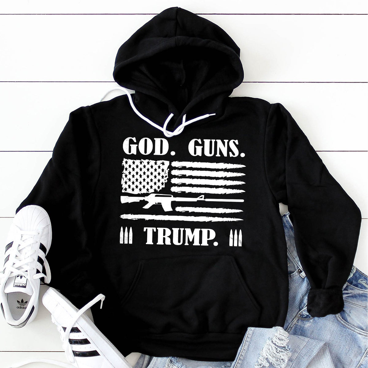 God Guns &amp; Trump - Hoodie Sweatshirt