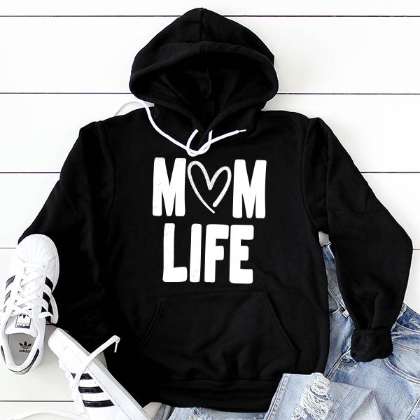 Mom Life with Heart - Hoodie Sweatshirt