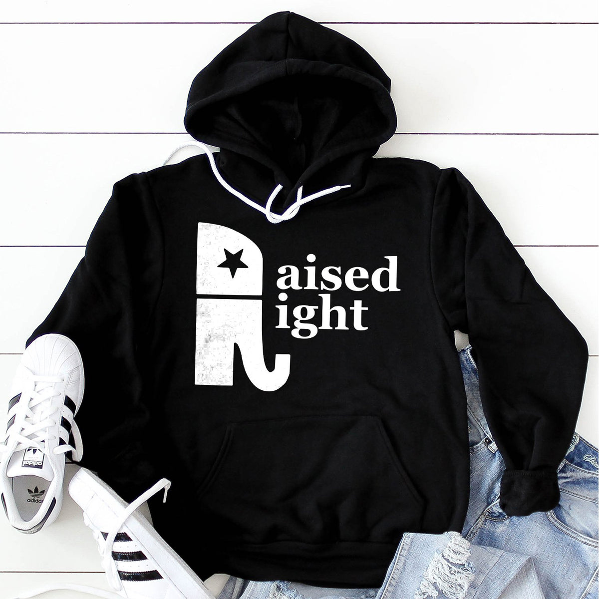 Elephant Raised Right - Hoodie Sweatshirt