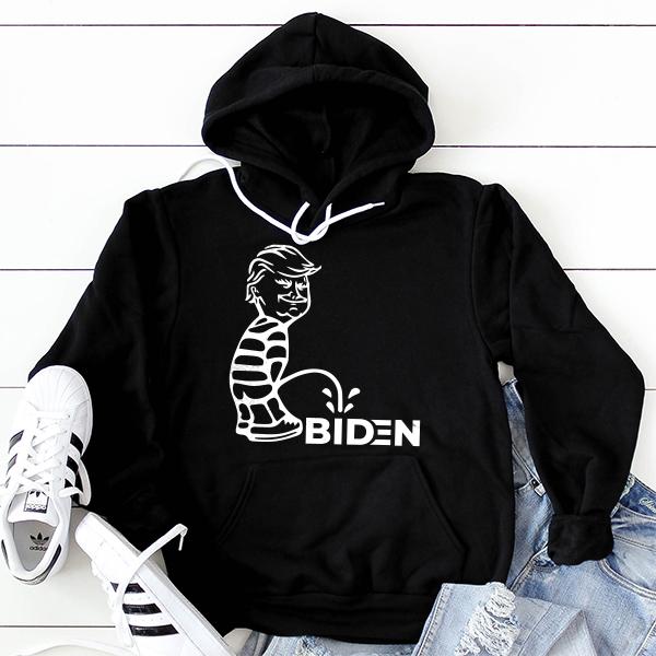 Trump Peeing On Biden - Hoodie Sweatshirt