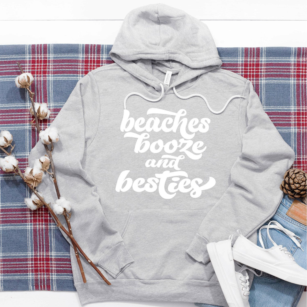 Beaches Booze and Besties - Hoodie Sweatshirt