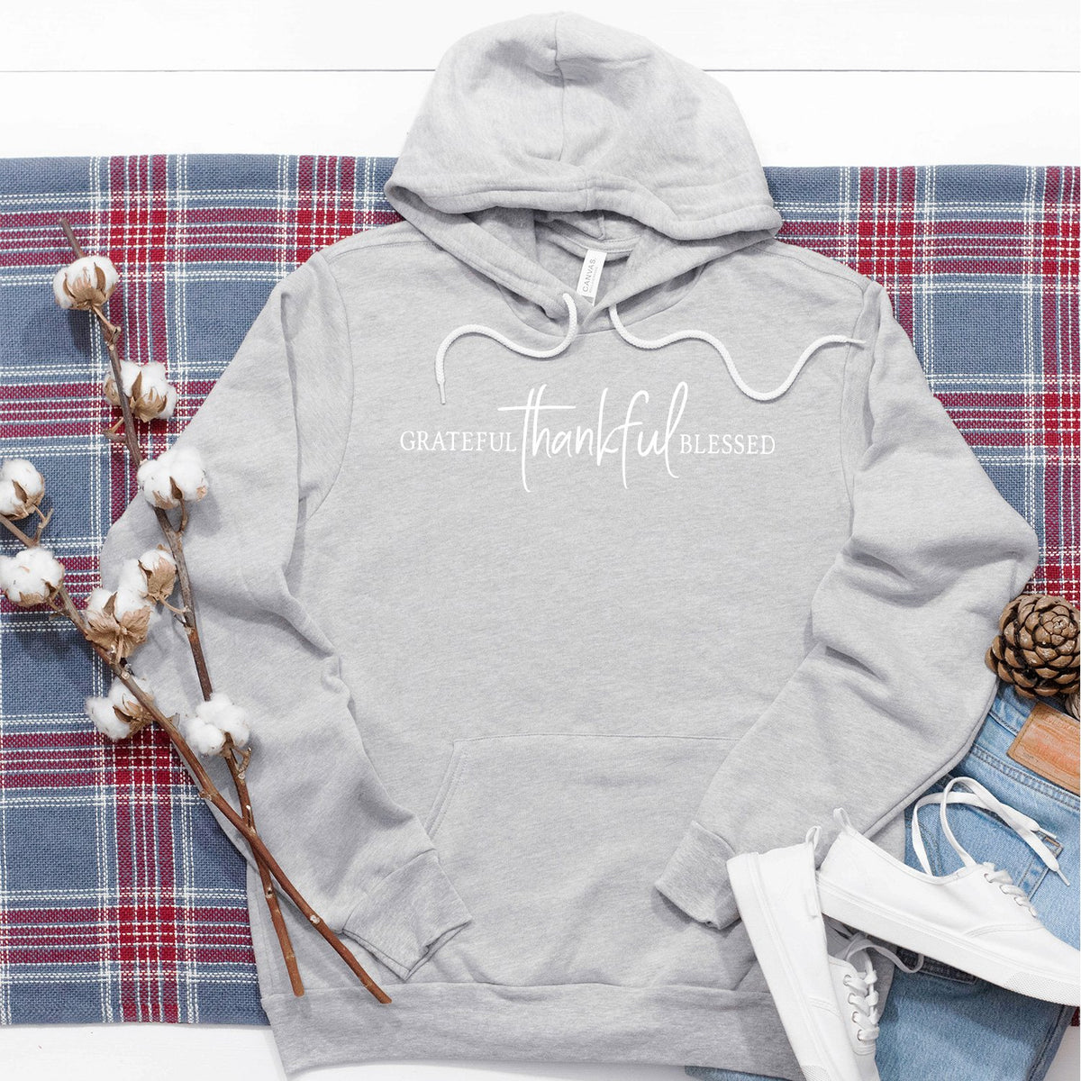 Grateful Thankful Blessed - Hoodie Sweatshirt