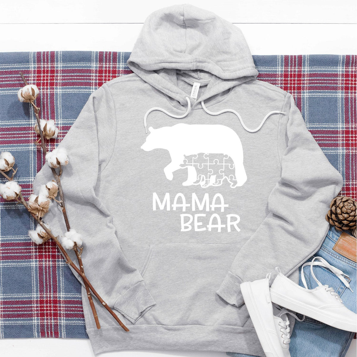 Autism Mama Bear and Cub Hoodie Perfect Autism Awareness Gift