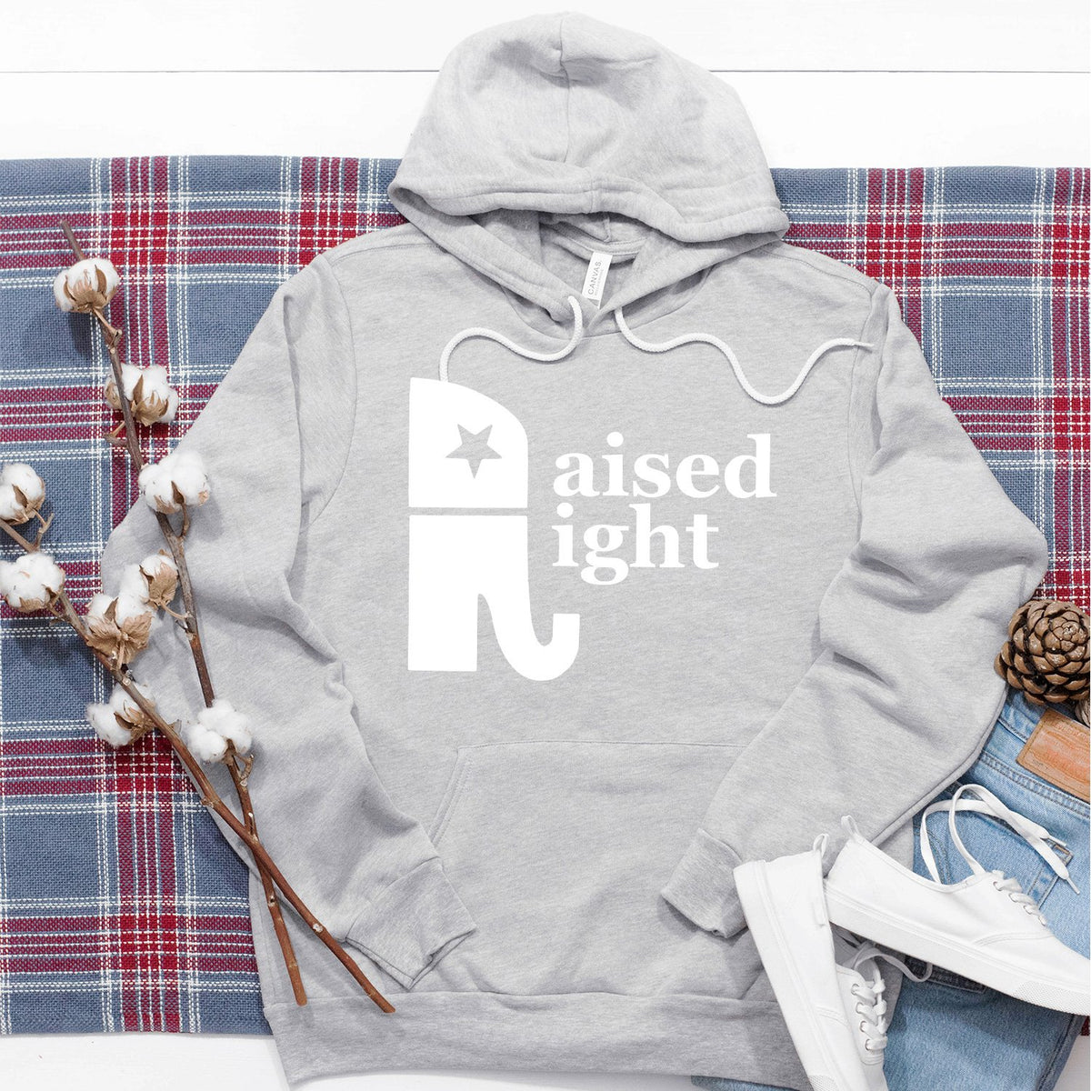 Elephant Raised Right - Hoodie Sweatshirt