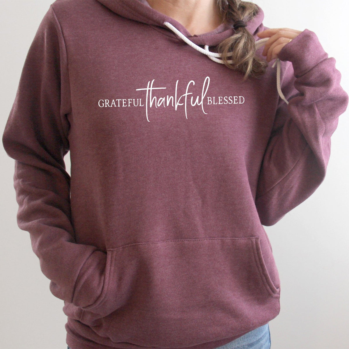 Grateful Thankful Blessed - Hoodie Sweatshirt