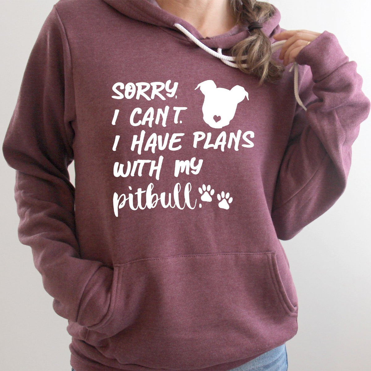 Sorry I Can&#39;t I Have Plans with My Pitbull - Hoodie Sweatshirt