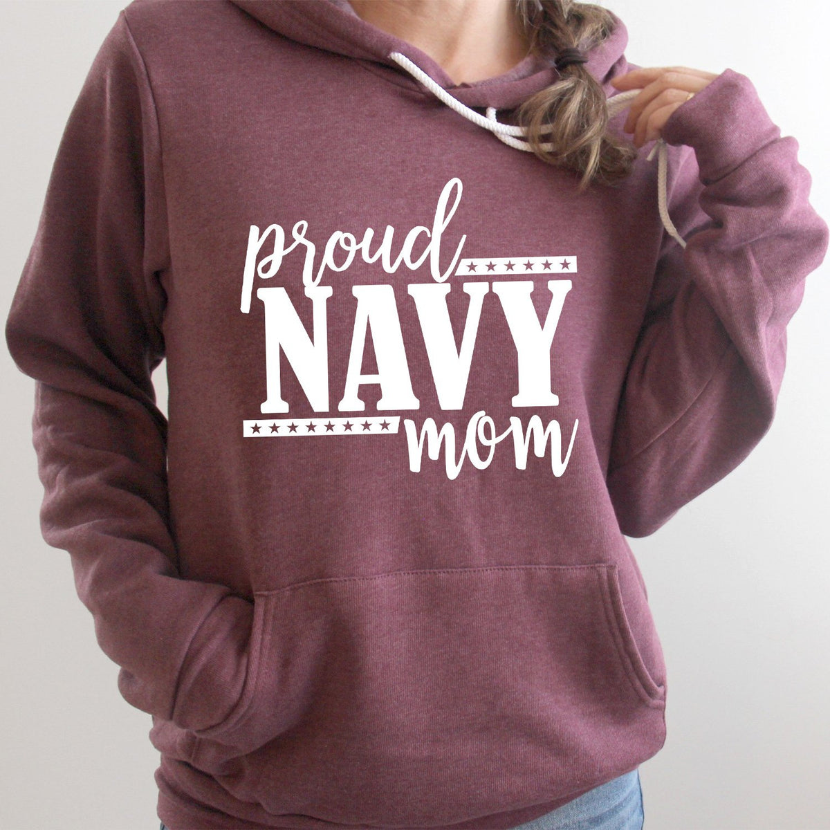 Proud Navy Mom - Hoodie Sweatshirt