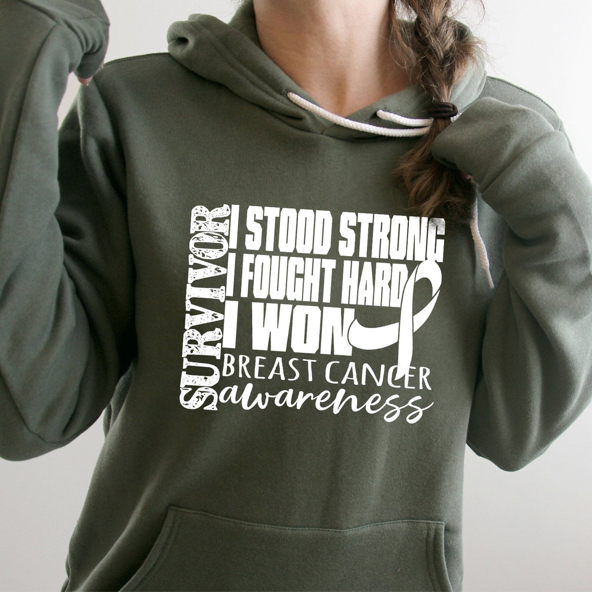 I Stood Strong I Fought Hard I Won - Hoodie Sweatshirt