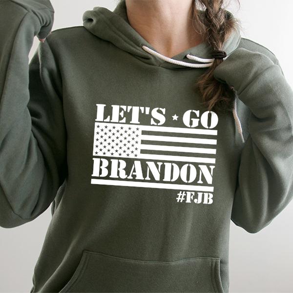 Let&#39;s Go Brandon American Flag - Hoodie Sweatshirt