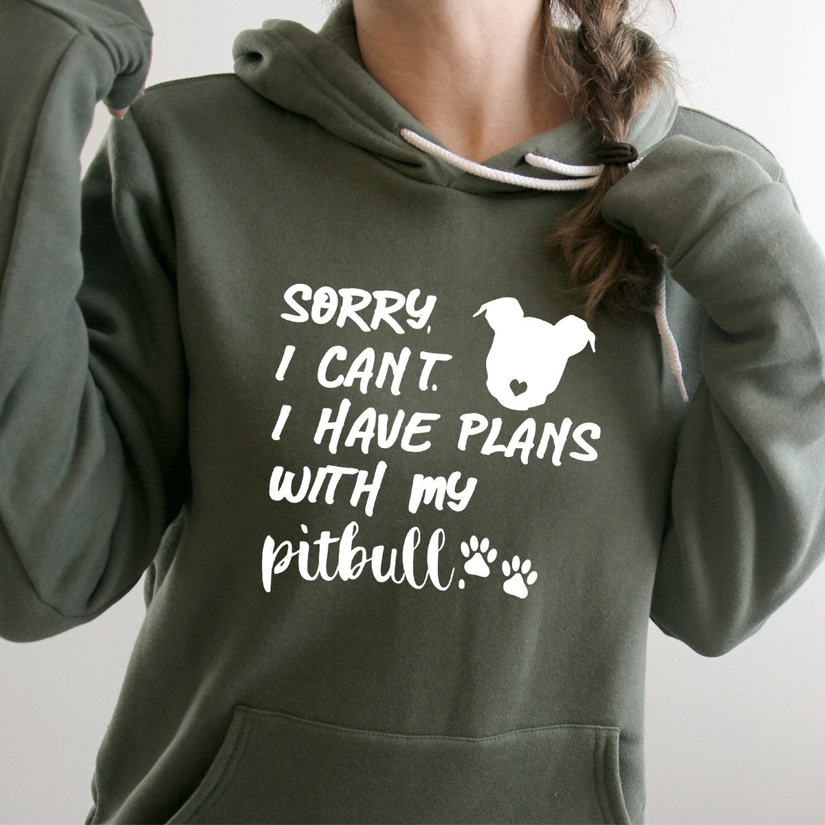 Sorry I Can&#39;t I Have Plans with My Pitbull - Hoodie Sweatshirt