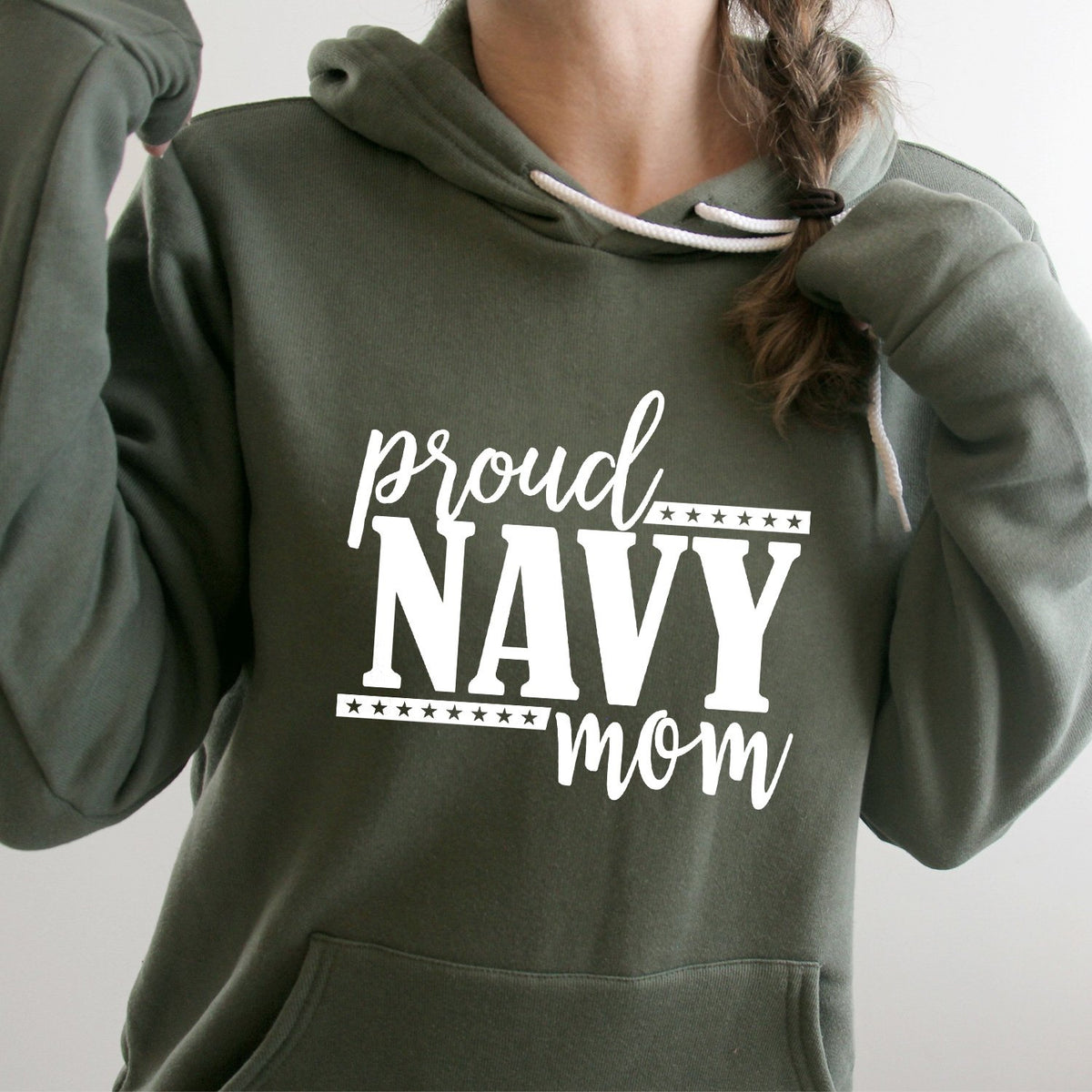 Proud Navy Mom - Hoodie Sweatshirt