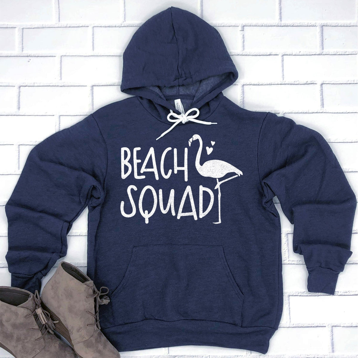 Beach Squad with Swan - Hoodie Sweatshirt