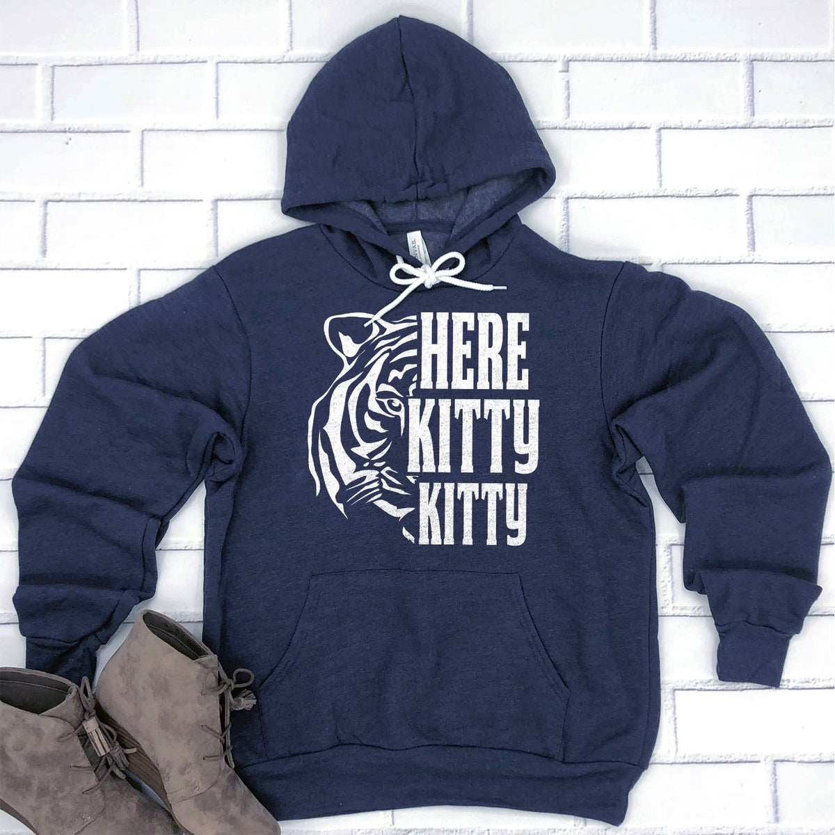 Here Kitty Kitty with Tiger - Hoodie Sweatshirt