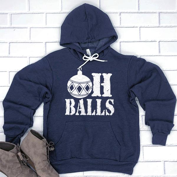 Oh Balls Christmas Ornament - Hoodie Sweatshirt